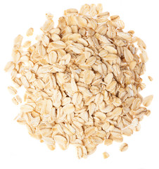 heap os oats on a white background