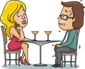 Couple First Date Nerves Sweat