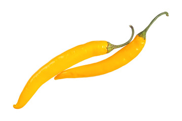 Two yellow chili peppers