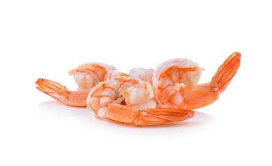 shrimps on a white background