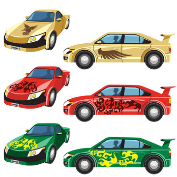 set of cars