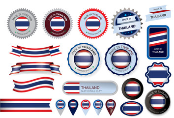 Made in Thailand Seal, Thai Flag (Vector Art)