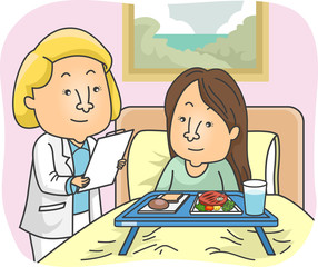 Girl Nutritionist Patient Hospital