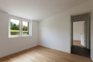 Interior, empty room with window