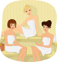 Girls Friends Sauna