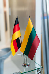 flags of Germany, Lithuania (shallow DOF; color toned image)