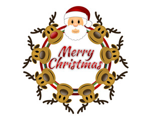 Merry Christmas Santa Claus Deer