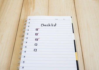 Checklist on notebook 6