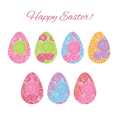 Set of Easter eggs. Vector