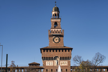 Fototapeta na wymiar Milan (Italy), Castello Sforzesco