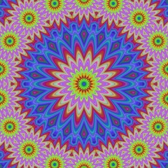 Fototapeta na wymiar Abstract floral fractal mandala design background