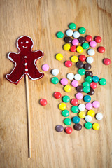 Color button candies