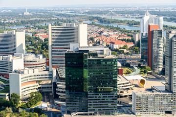 Aerial View Of Vienna City Skyline