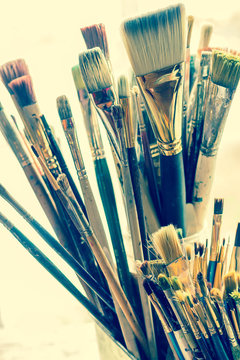 Old Artist Paintbrushes