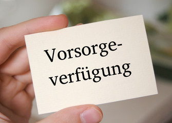 Vorsorgeverfügung