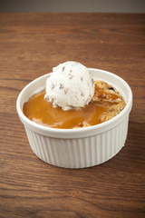souffle with a scoop of ice cream
