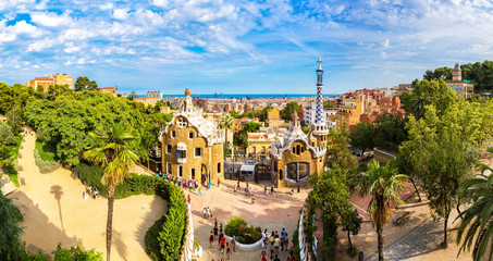 Naklejka premium Park Guell in Barcelona, Spain
