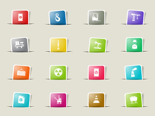 Fototapeta premium Industrial simply icons