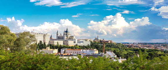 Naklejka premium Almudena Cathedral in Madrid, Spain