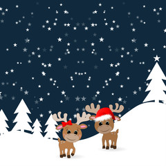 Winterlandschaft & Rentiere