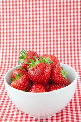 Fresh strawberries on the table
