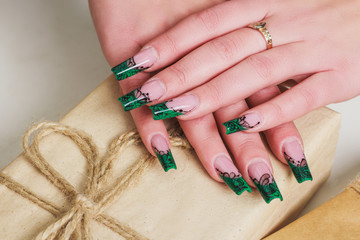 Luxury festive nail art