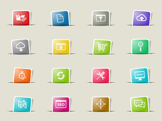 SEO and development simply icons