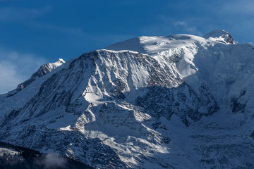 Fototapeta na wymiar Le Mont Blanc, point culminant des Alpes