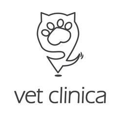 Conceptual illustration for a veterinary clinic. vector