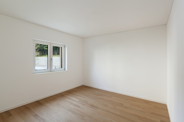 Interior, empty room with window