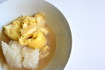 Durian and sticky rice
