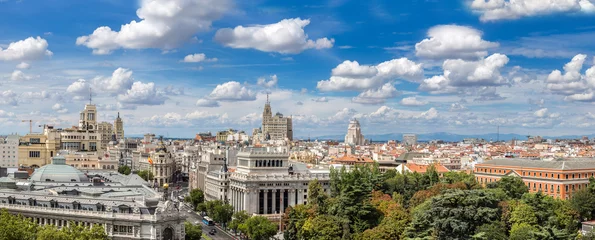 Fotobehang Plaza de Cibeles in Madrid © Sergii Figurnyi