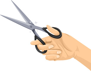 Cropped Hand Scissors