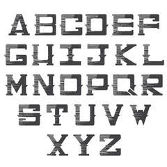 Font of sports theme. Vector