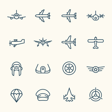 Aviation icon set