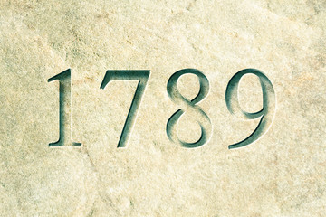 Engraved Historical Year 1789