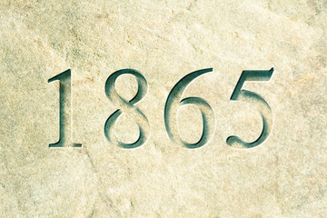 Engraved Historical Year 1865