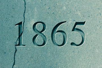 Engraved Historical Year 1865