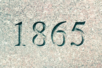 Engraved Historical Year 1865
