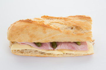 Ham baguette - French bread sandwich ham
