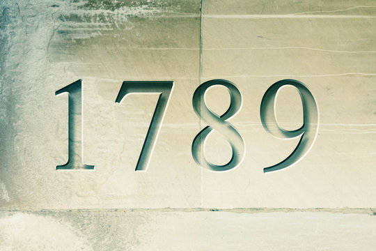 Engraved Historical Year 1789