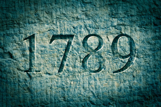 Engraved Historical Year 1789