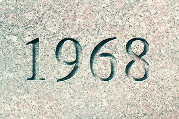 Engraved Historical Year 1968