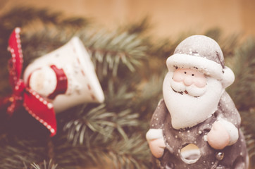 hand made Christmas decorations with fir needles