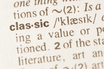 Dictionary definition of word classic