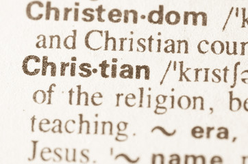 Dictionary definition of word Christian