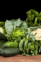 Assortment of green vegetables