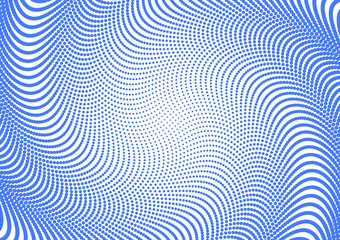 Simple retro pastel blue halftone dot design background with bol