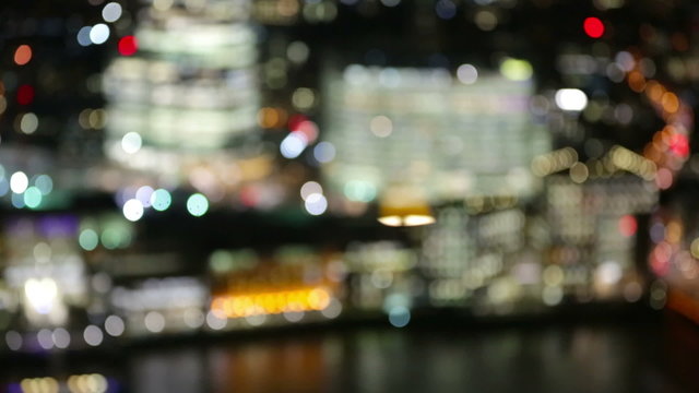 City of London night light blur