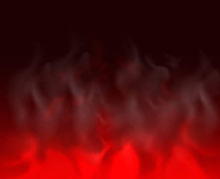 red Cloud and smoke  on black backgrounds abstract unusual illus